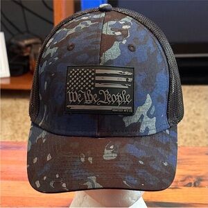 Howitzer Blue Camo Trucker Hat with We the Free front patch